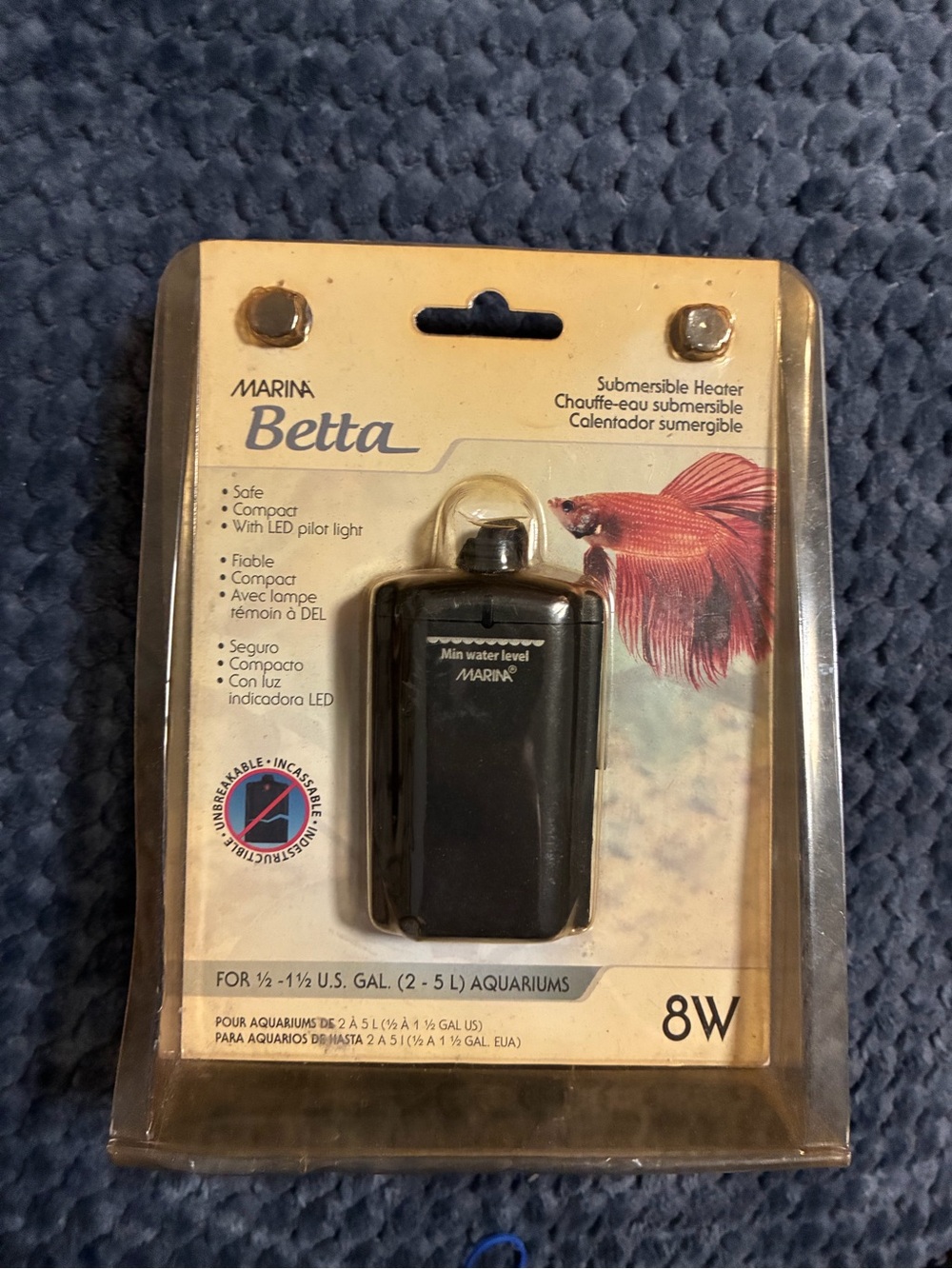 8W Submersible Heater – Black